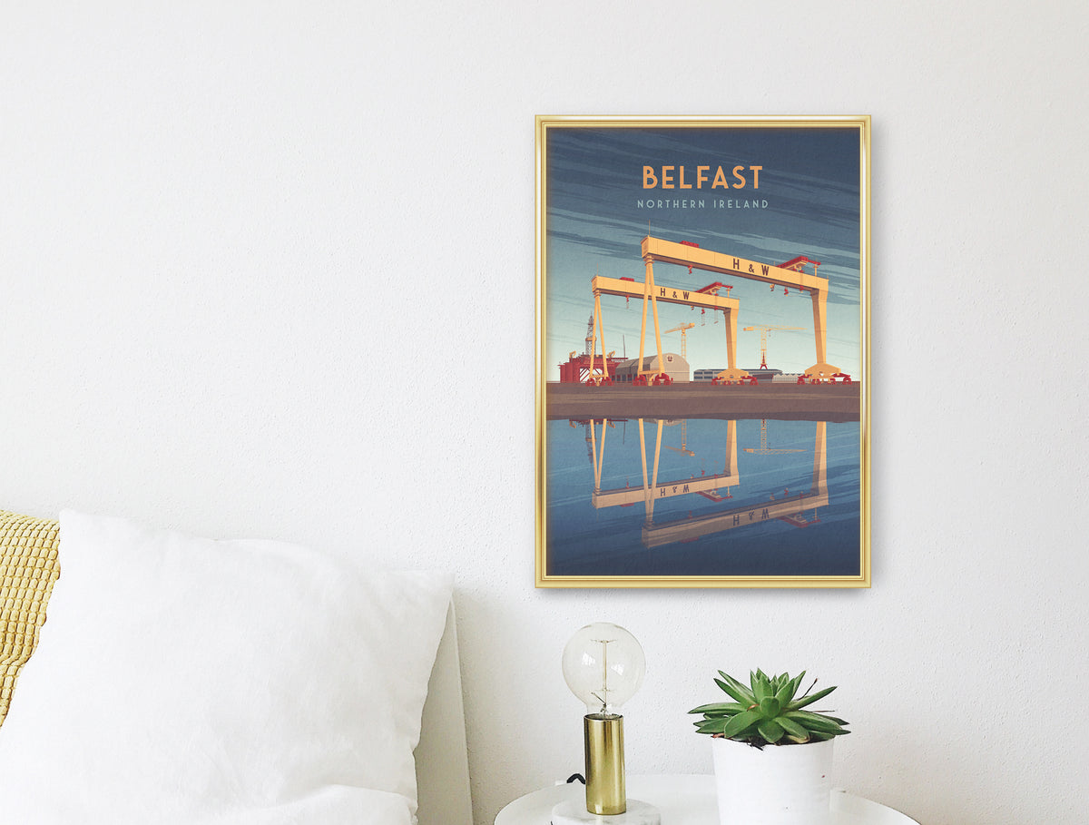 Belfast Northern Ireland Travel Poster Bucket List Prints