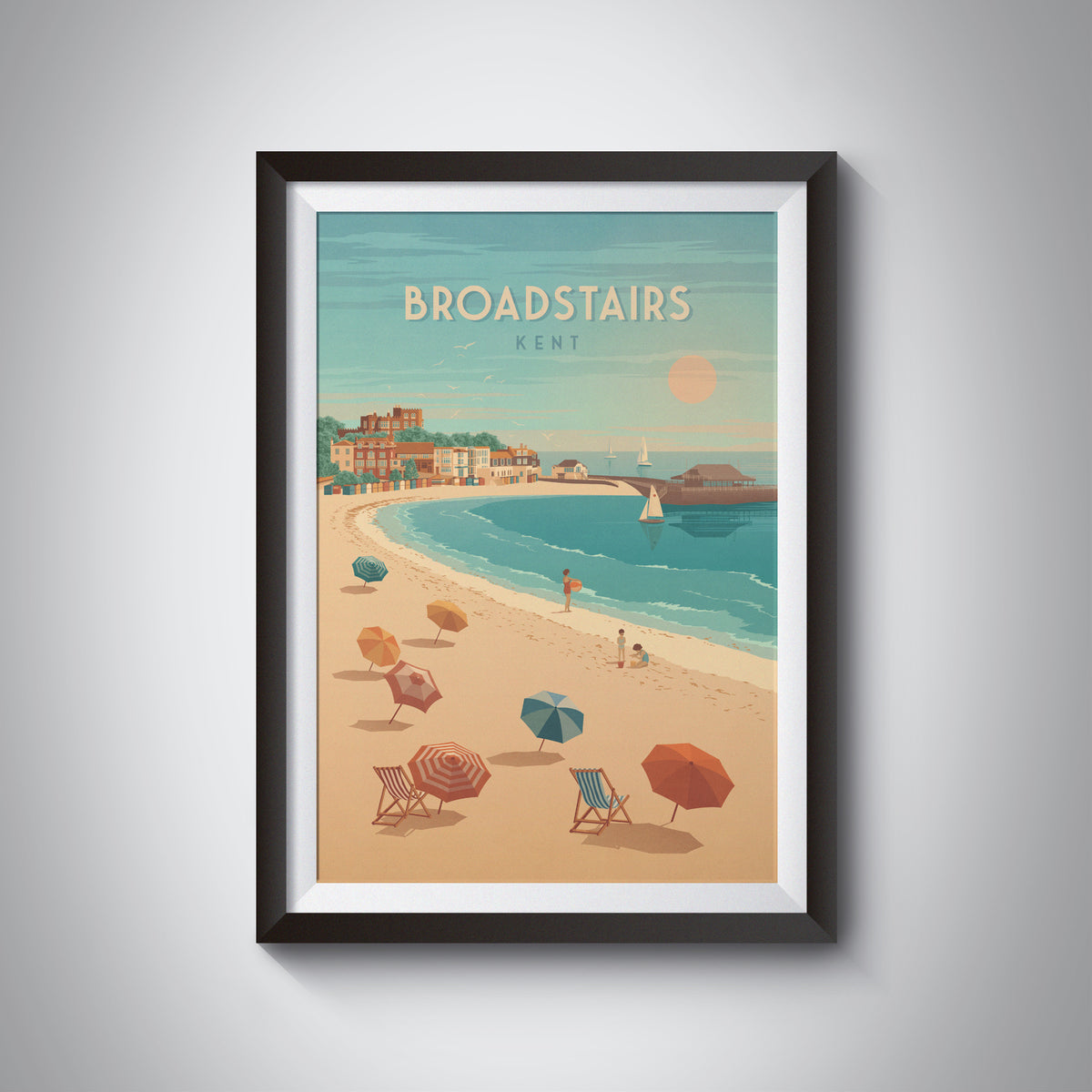 Broadstairs Seaside Travel Poster Bucket List Prints