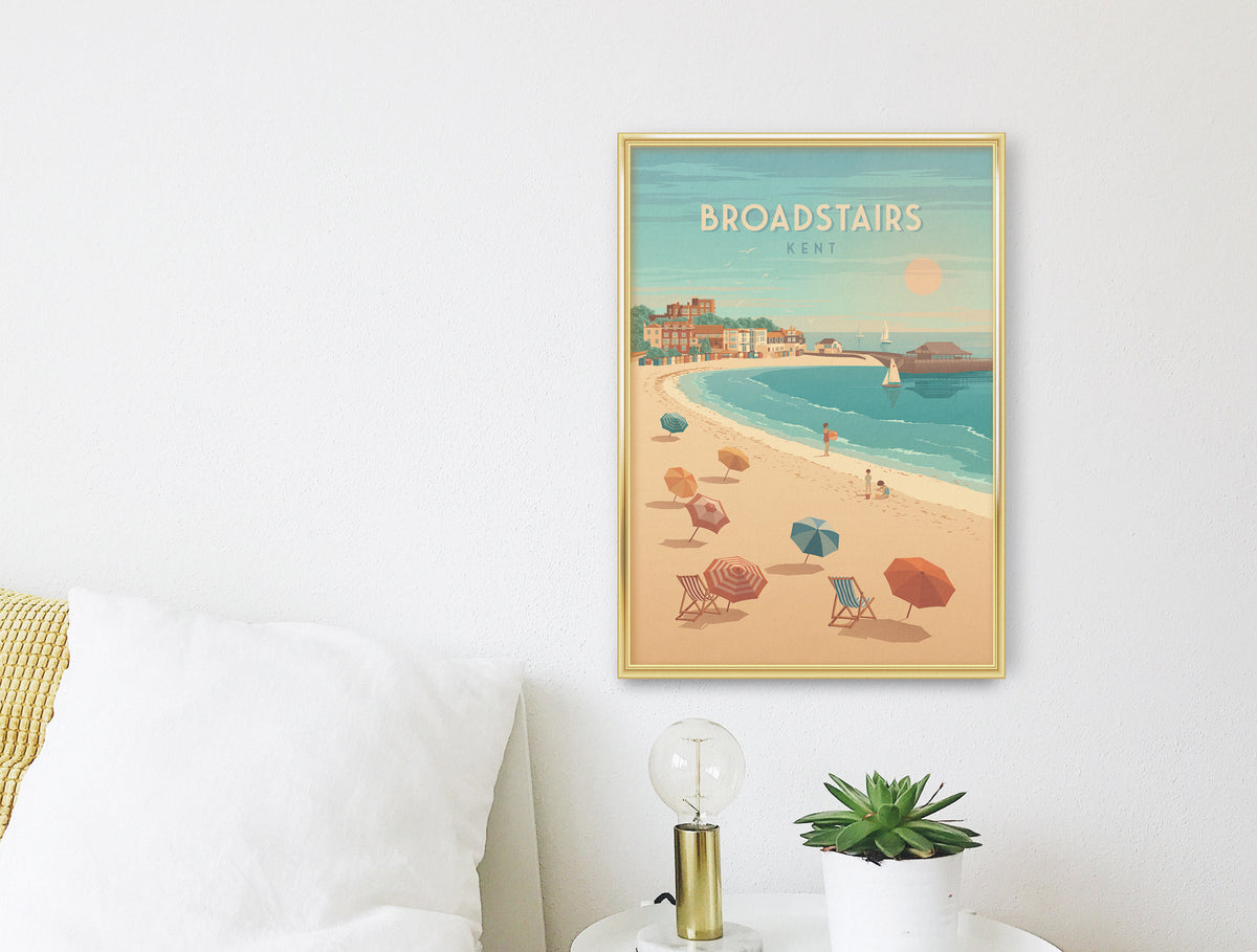 Broadstairs Seaside Travel Poster Bucket List Prints