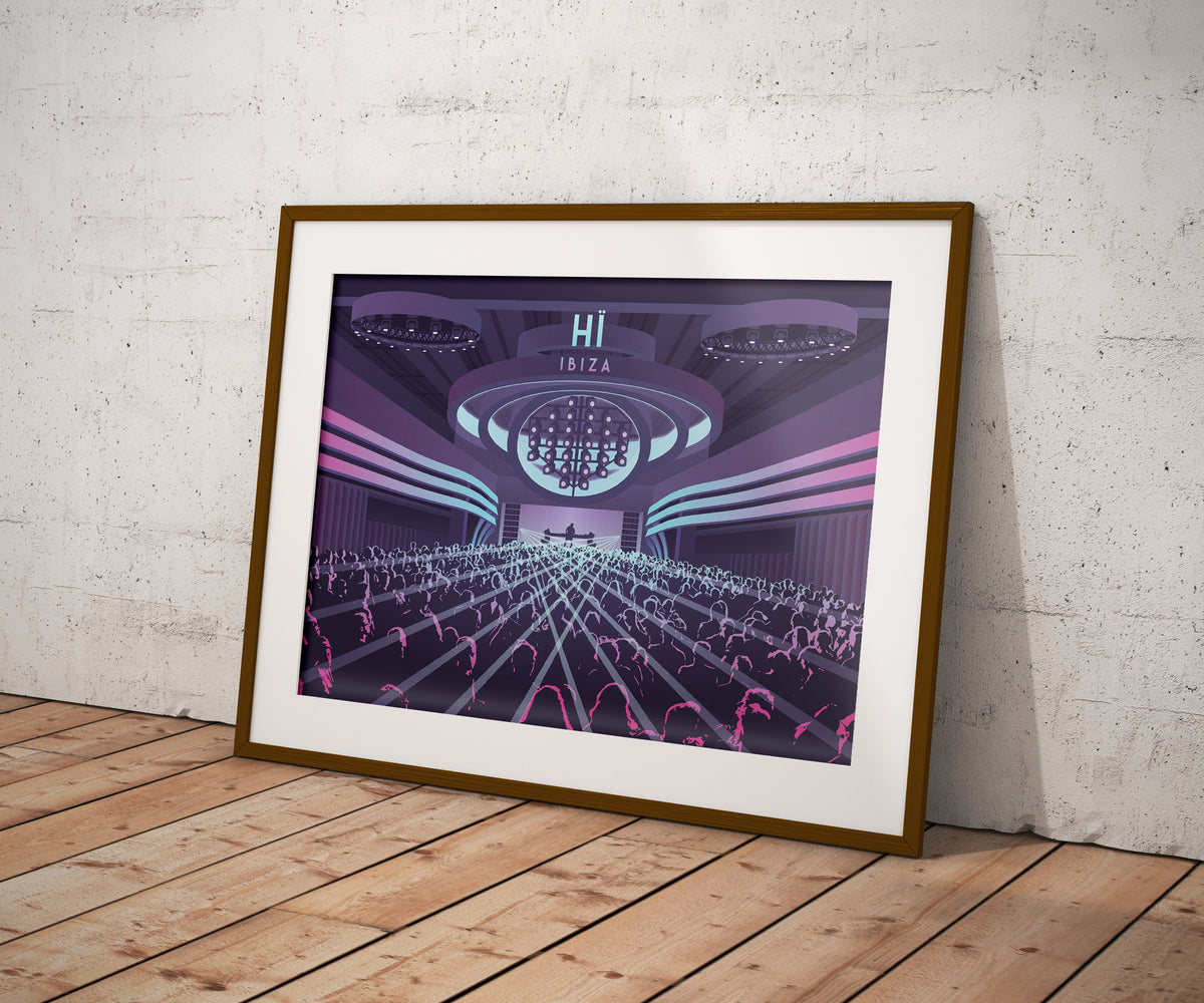 Hi Nightclub Ibiza Travel Poster – Bucket List Prints