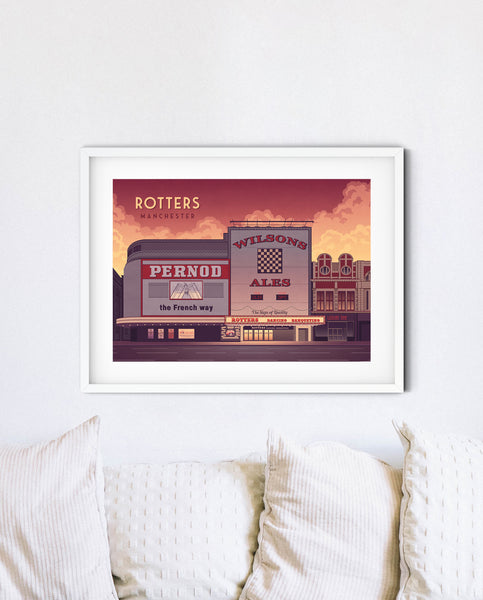 Rotters Nightclub Manchester Travel Poster