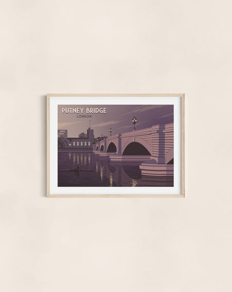 Putney Bridge London Travel Poster