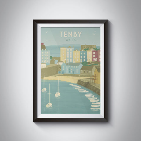Tenby South Wales Travel Poster