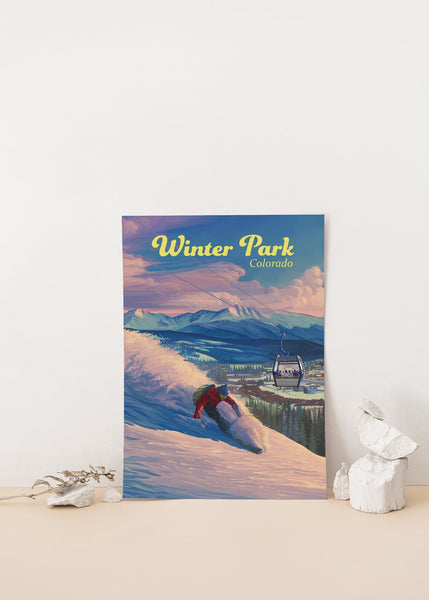 Winter Park Ski Resort Travel Poster