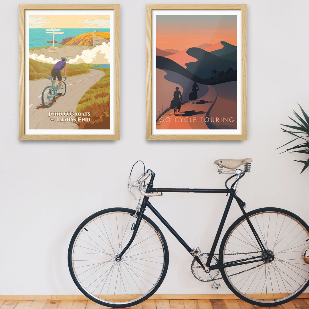 Cycling and mountain biking posters. A collection of original travel posters celebrating cycling and bicycles in its many forms.