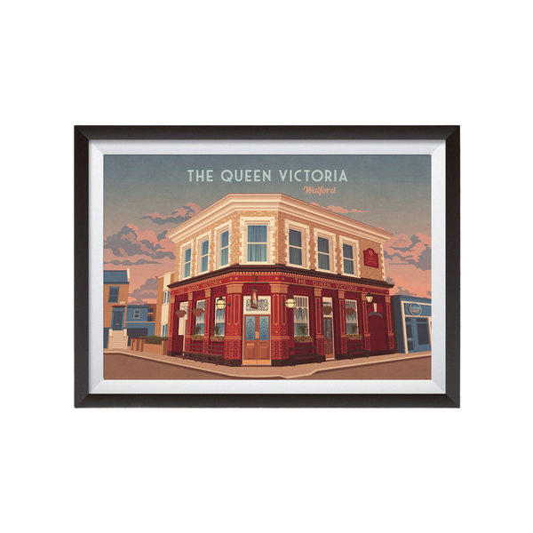 The Queen Vic Pub Walford London Poster