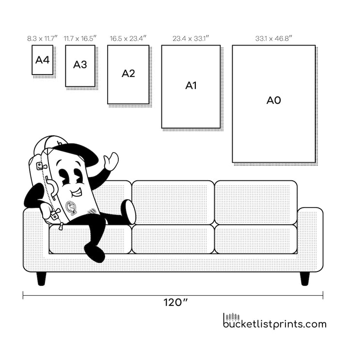 a drawing of a couch with a person sitting on it