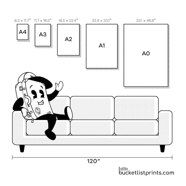 a drawing of a couch with a person sitting on it