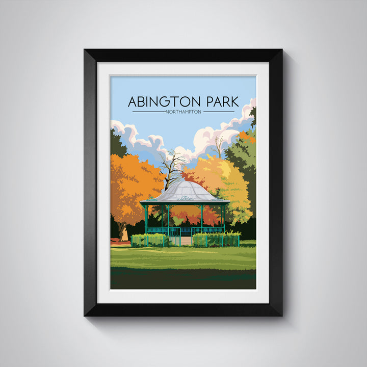 Abington Park Northampton Travel Poster