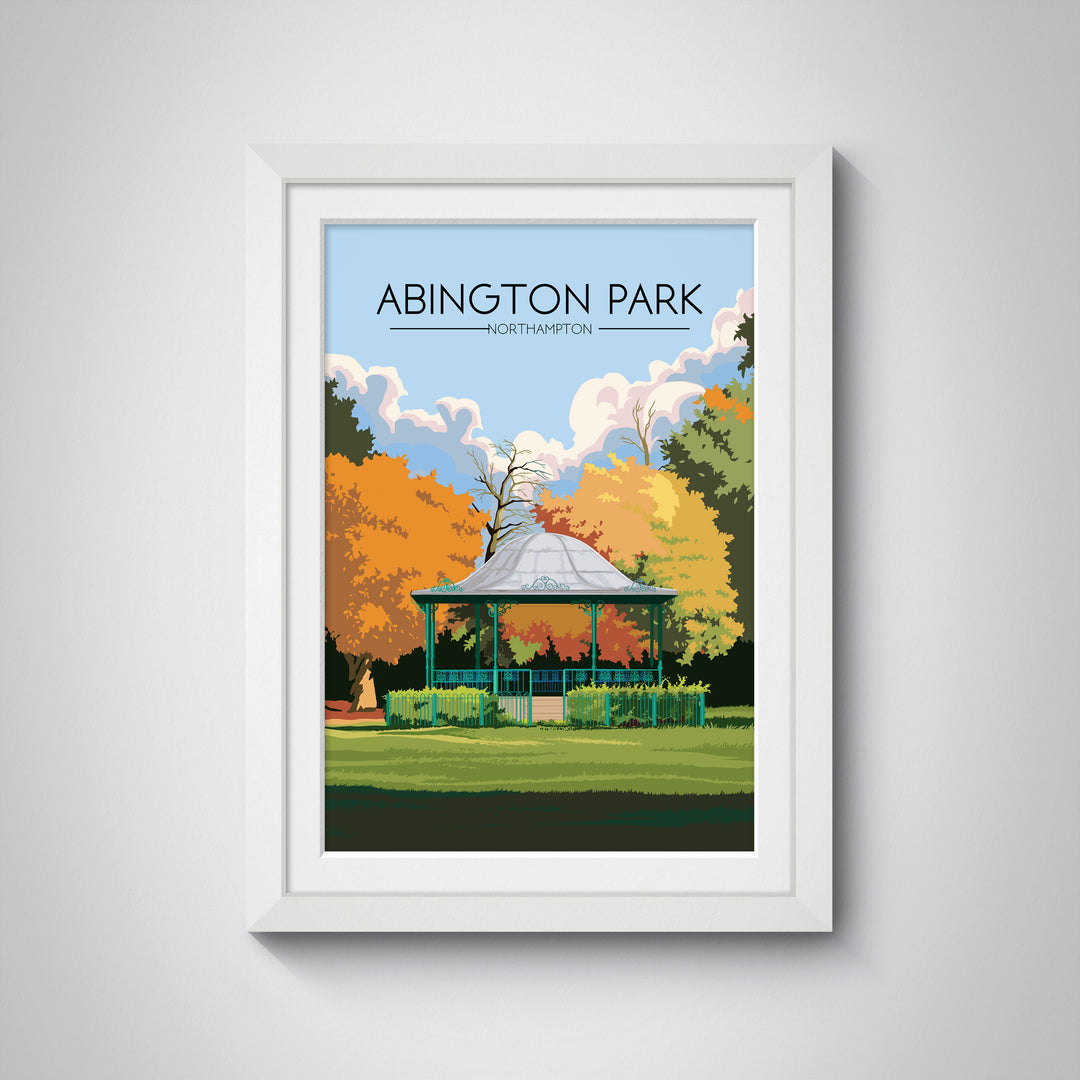 Abington Park Northampton Travel Poster