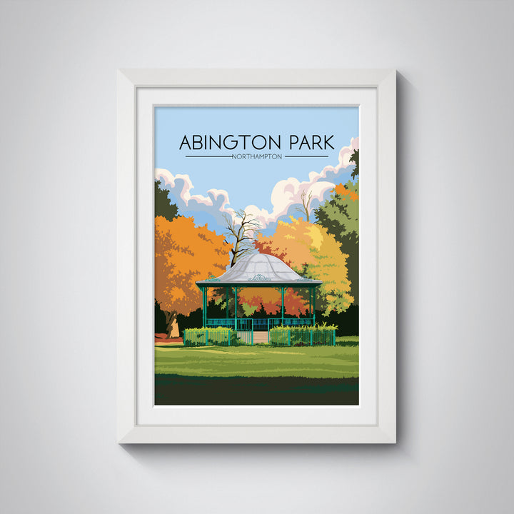 Abington Park Northampton Travel Poster