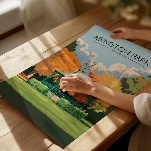 Abington Park Northampton Travel Poster