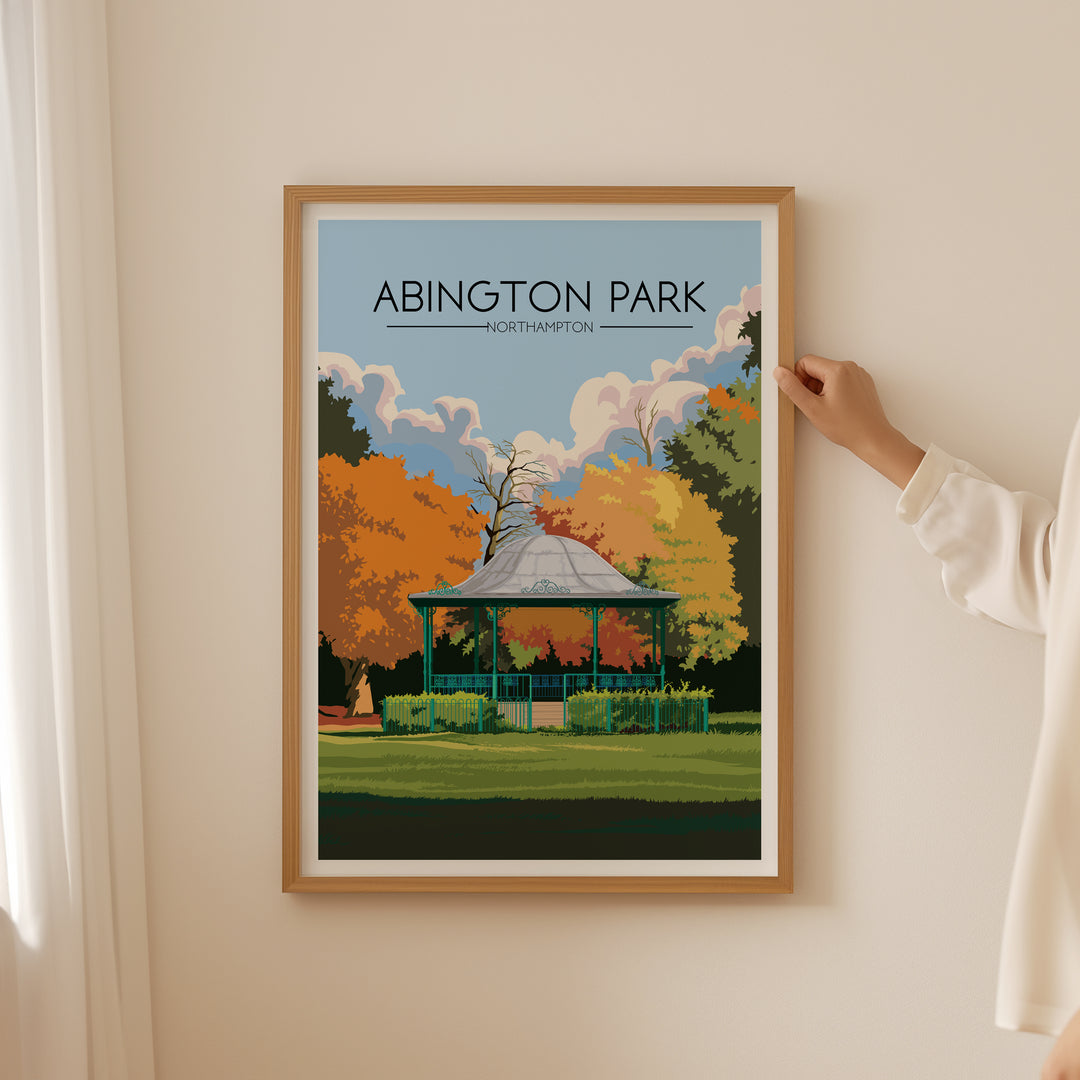 Abington Park Northampton Travel Poster