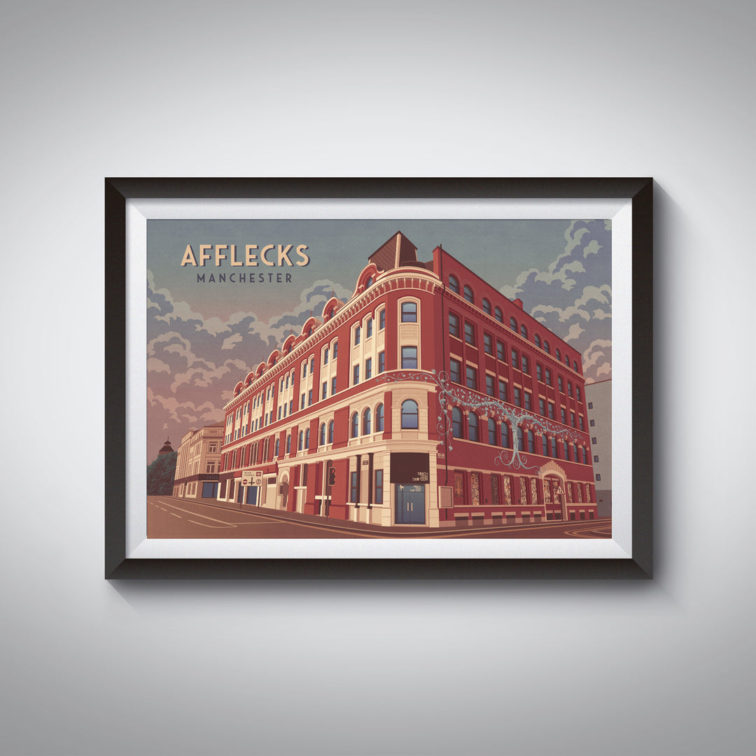 Afflecks Manchester Travel Poster