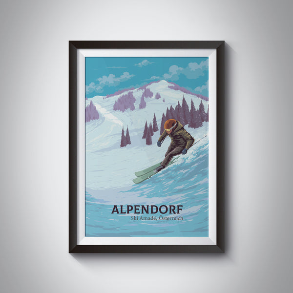 Alpendorf Ski Resort Travel Poster