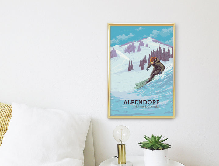 Alpendorf Ski Resort Travel Poster