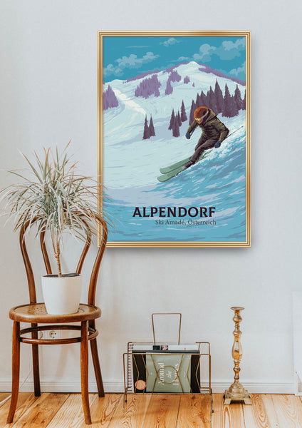 Alpendorf Ski Resort Travel Poster