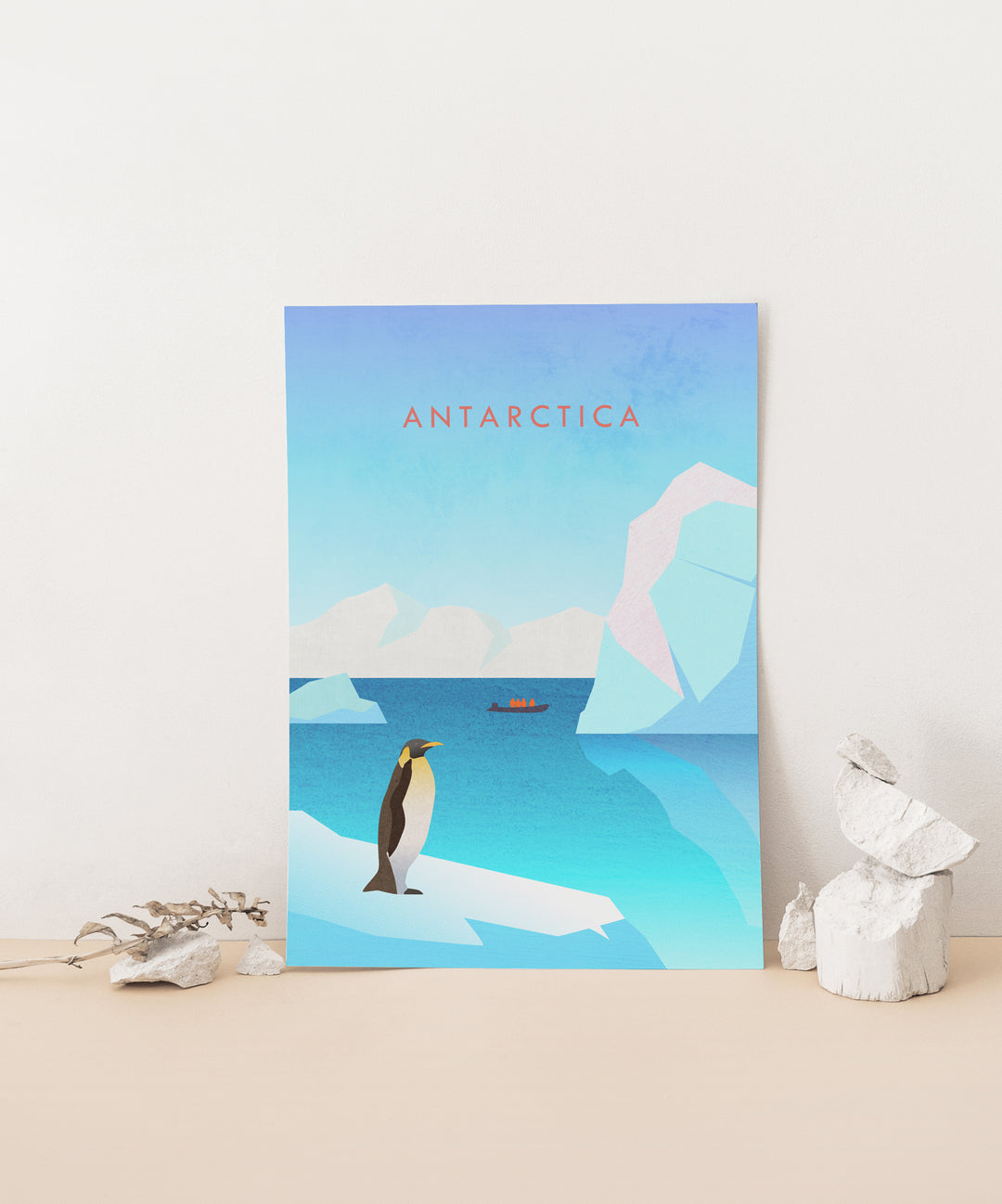 Antarctica Minimal Travel Poster