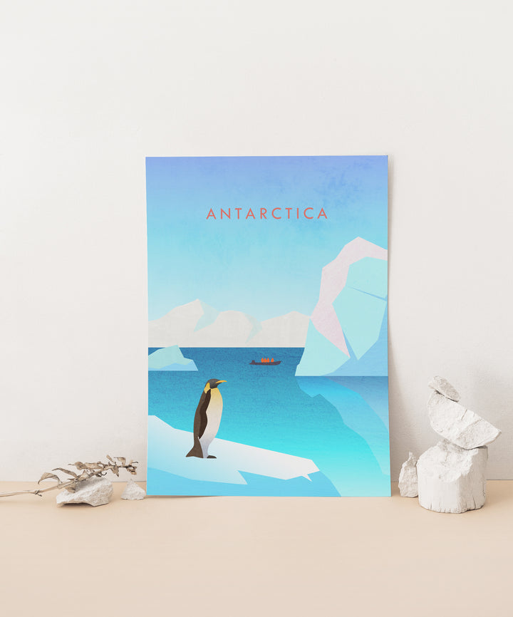 Antarctica Minimal Travel Poster