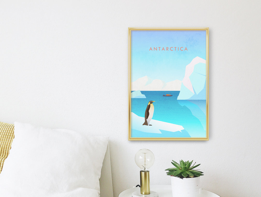 Antarctica Minimal Travel Poster