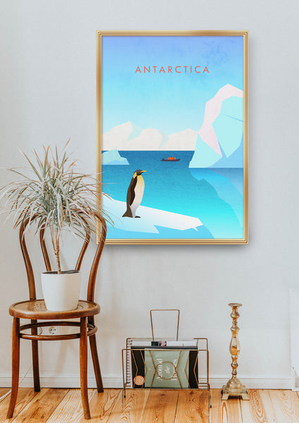 Antarctica Minimal Travel Poster