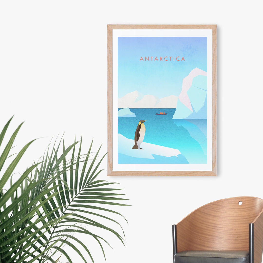 Antarctica Minimal Travel Poster