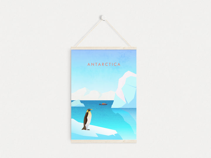 Antarctica Minimal Travel Poster