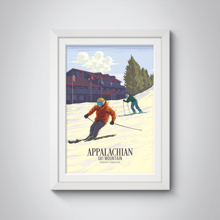 Appalachian Ski Mountain North Carolina USA Ski Resort Travel Poster