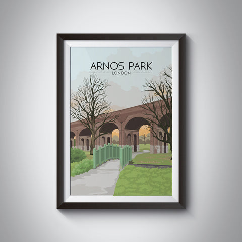 Arnos Park London Travel Poster