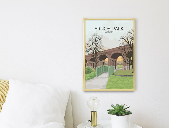 Arnos Park London Travel Poster