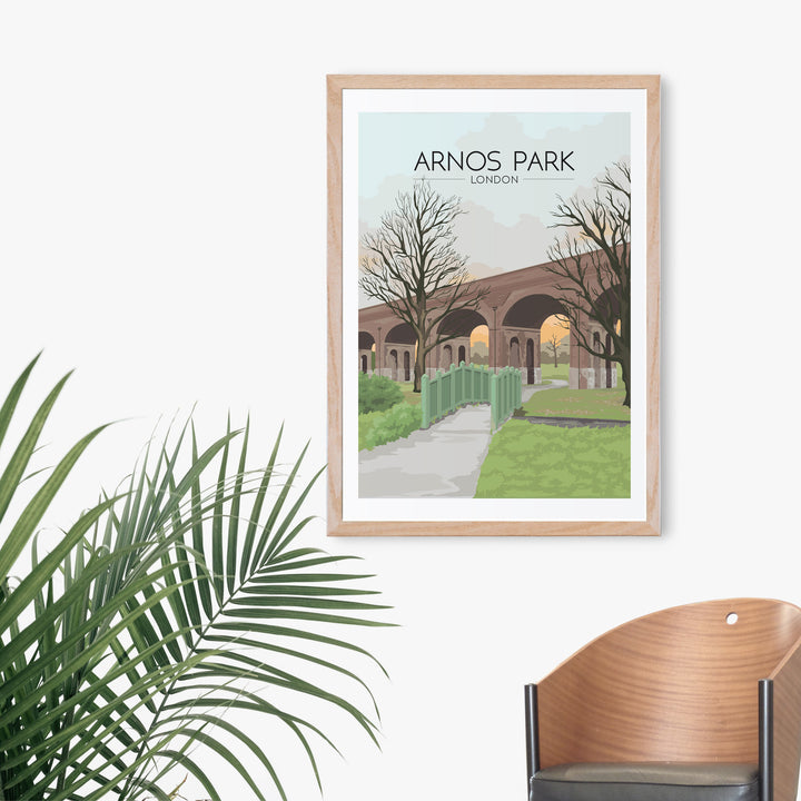 Arnos Park London Travel Poster