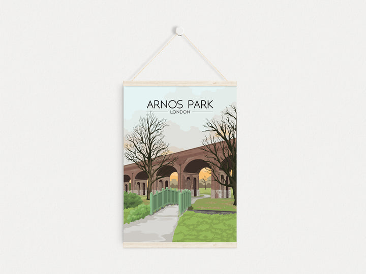 Arnos Park London Travel Poster