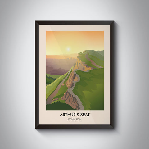 Arthur's Seat Edinburgh Scotland Travel Poster