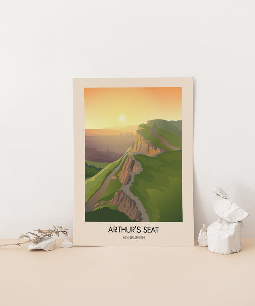 Arthur's Seat Edinburgh Scotland Travel Poster