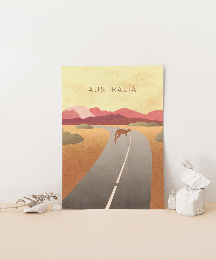 Australia Minimal Travel Poster