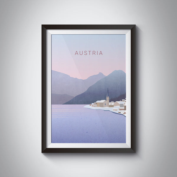 Austria Minimal Travel Poster