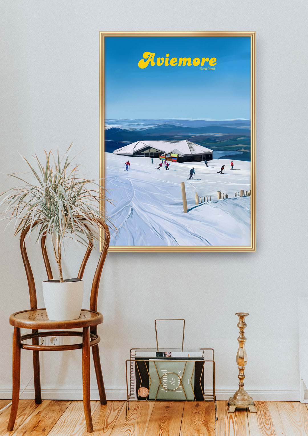 Aviemore UK Ski Resort Travel Poster