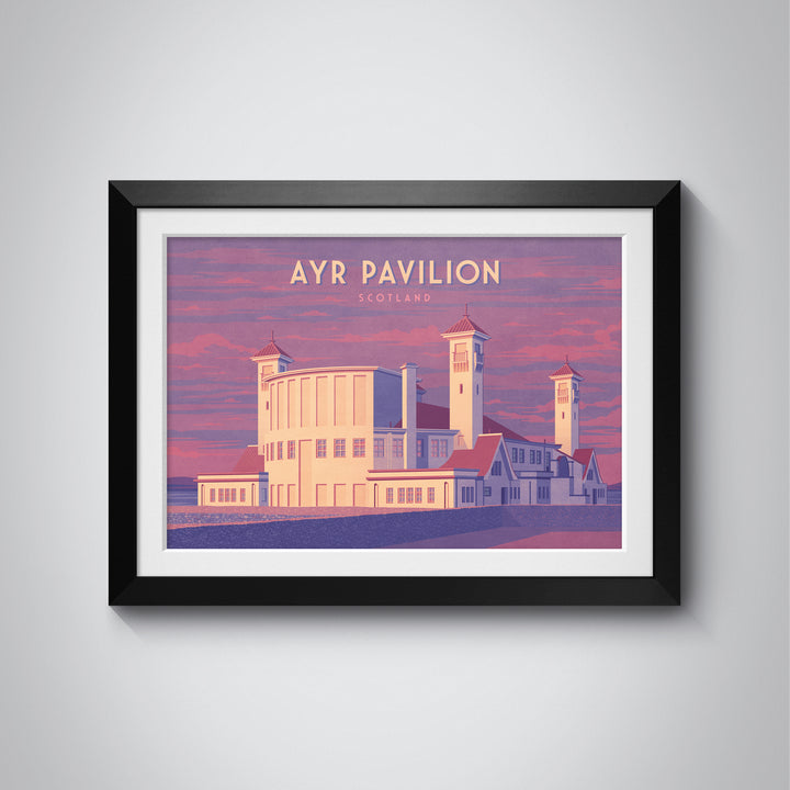 Ayr Pavilion Scotland Travel Poster