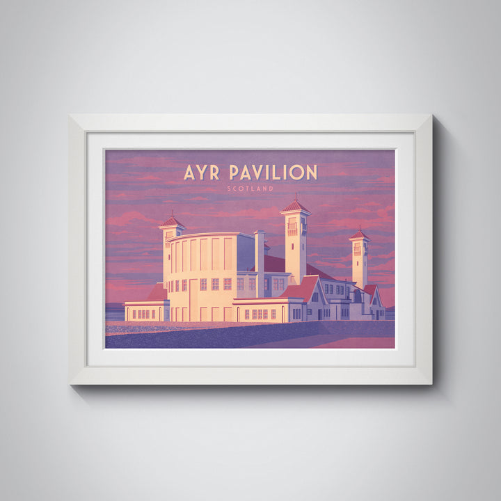 Ayr Pavilion Scotland Travel Poster