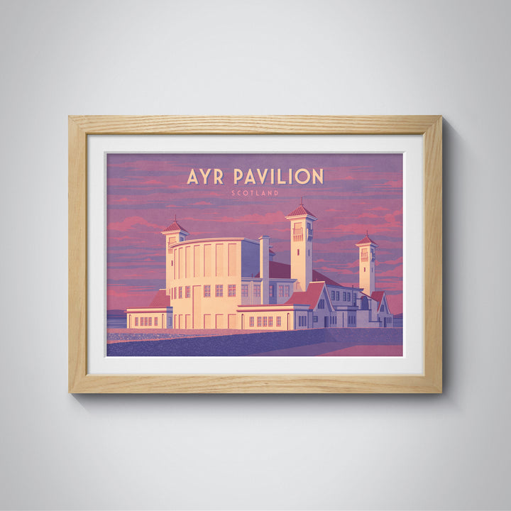 Ayr Pavilion Scotland Travel Poster