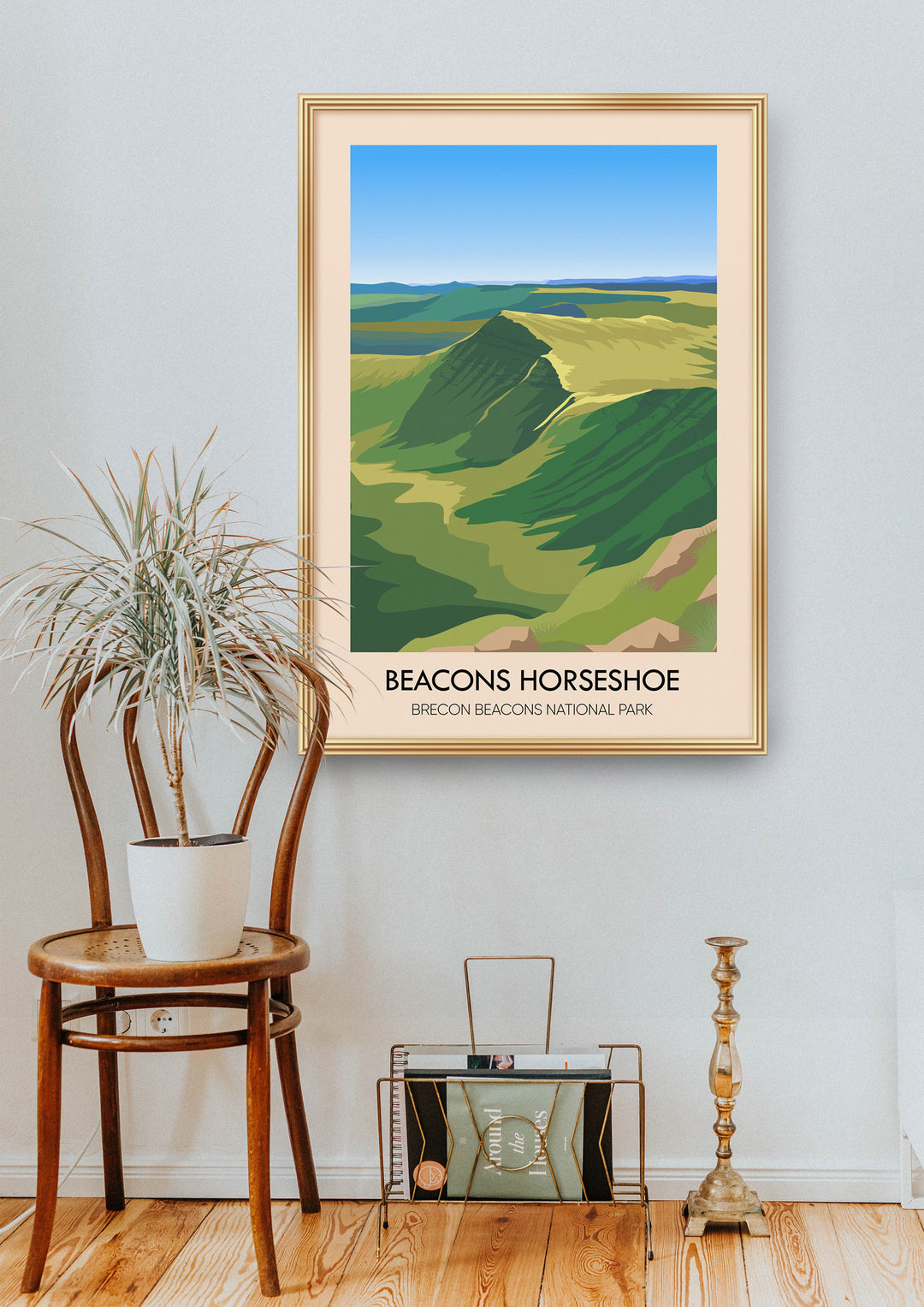 Beacons Horseshoe Brecon Beacons National Park Wales Travel Poster