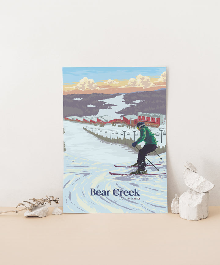 Bear Creek Ski Resort Travel Poster