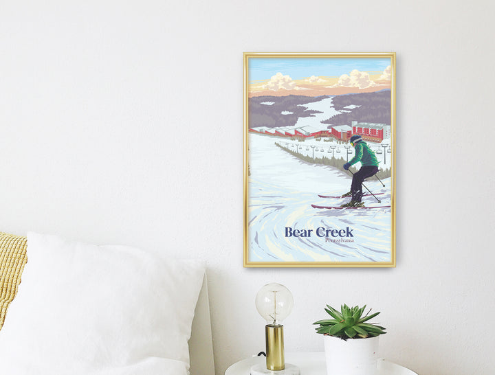 Bear Creek Ski Resort Travel Poster