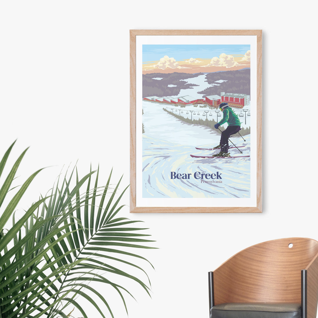 Bear Creek Ski Resort Travel Poster