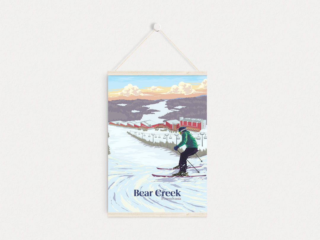 Bear Creek Ski Resort Travel Poster