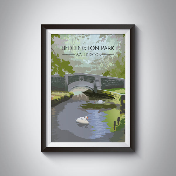 Beddington Park Wallington Travel Poster