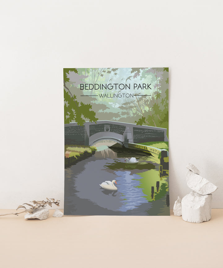 Beddington Park Wallington Travel Poster