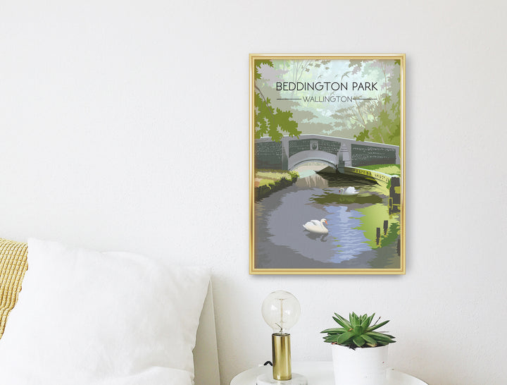 Beddington Park Wallington Travel Poster