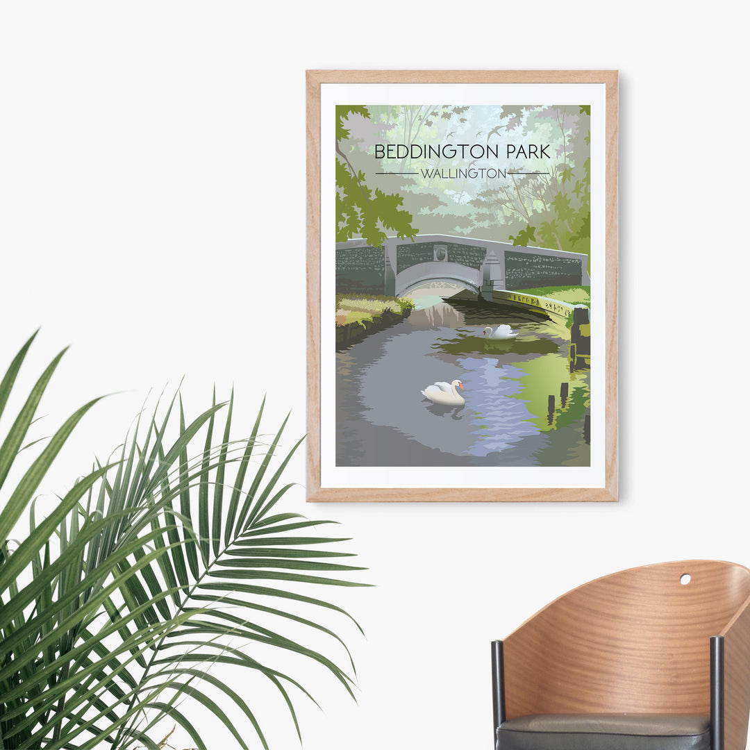 Beddington Park Wallington Travel Poster