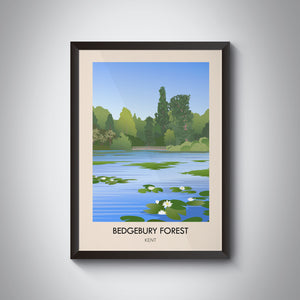 Bedgebury Forest Kent Travel Poster